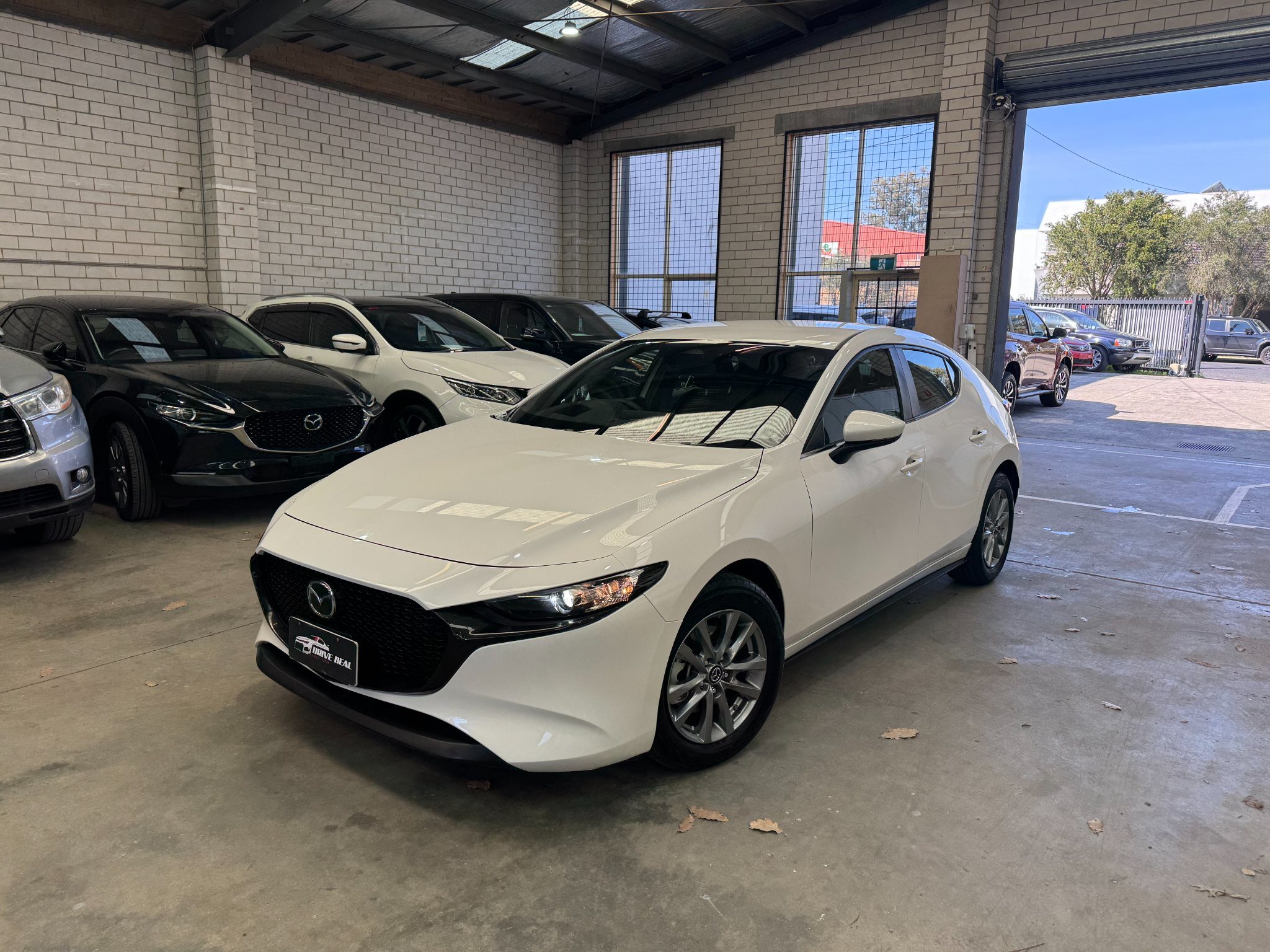 2025 Mazda 3 G20 Pure Hatchback Petrol Automatic white for sale at Drive Deals image 1